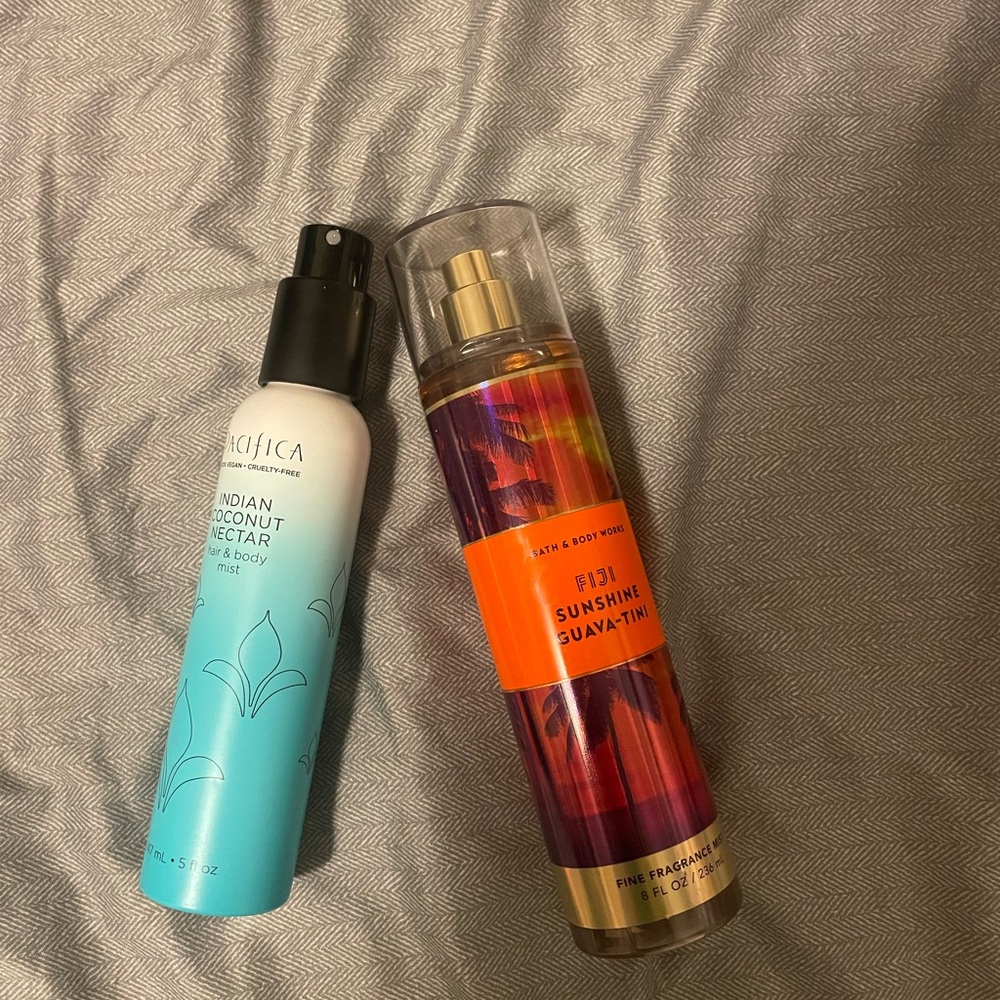 Bath & Body Works Fiji Sunshine and Pacifica Indian Coconut Nectar Spray